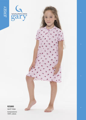 CAMICIA NOTTE BAMBINA M/M R25065 Ingrosso Pigiami 0/16 Anni Tellini S.r.l.